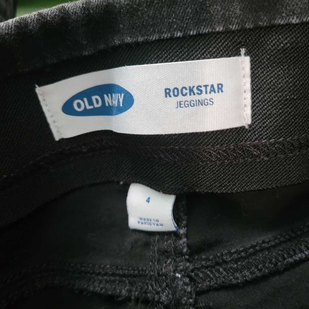 Old Navy Rockstar Jegging Black Ankle Length Size 4 - Picture 7 of 8